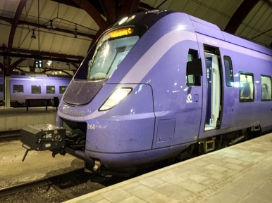 Ett grannt tåg i Malmö